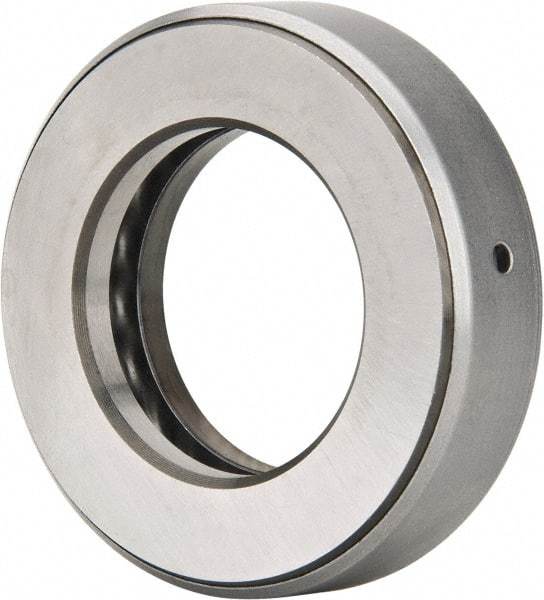 INA Bearing - 1-7/8" Inside x 3-7/32" Outside Diam, 13/16" Thick, Steel Ball Thrust Bearing - 27,500 Lbs. Static Capacity, 10,800 Max Pressure x Velocity - Benchmark Tooling