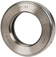 INA Bearing - 2" Inside x 3-11/32" Outside Diam, 13/16" Thick, Steel Ball Thrust Bearing - 29,000 Lbs. Static Capacity, 10,800 Max Pressure x Velocity - Benchmark Tooling