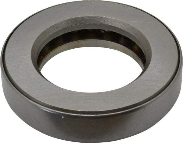 INA Bearing - 2-1/8" Inside x 3-19/32" Outside Diam, 13/16" Thick, Steel Ball Thrust Bearing - 30,000 Lbs. Static Capacity, 11,100 Max Pressure x Velocity - Benchmark Tooling