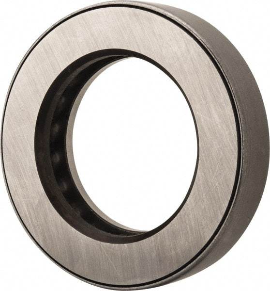 INA Bearing - 2-3/4" Inside x 4-15/32" Outside Diam, 1" Thick, Steel Ball Thrust Bearing - 51,000 Lbs. Static Capacity, 18,200 Max Pressure x Velocity - Benchmark Tooling