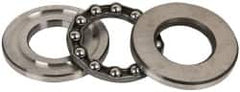 INA Bearing - 1" Inside x 1.969" Outside Diam, 5/8" Thick, Steel Ball Thrust Bearing - 6,700 Lbs. Static Capacity, 3,650 Max Pressure x Velocity - Benchmark Tooling