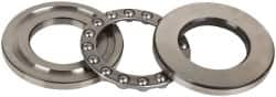 INA Bearing - 1-5/8" Inside x 2.969" Outside Diam, 13/16" Thick, Steel Ball Thrust Bearing - 14,000 Lbs. Static Capacity, 6,100 Max Pressure x Velocity - Benchmark Tooling