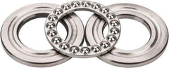 INA Bearing - 1-3/4" Inside x 3-3/32" Outside Diam, 13/16" Thick, Steel Ball Thrust Bearing - 14,000 Lbs. Static Capacity, 6,100 Max Pressure x Velocity - Benchmark Tooling