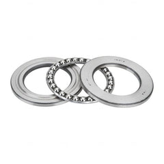 INA Bearing - 2-1/2" Inside x 3.969" Outside Diam, 13/16" Thick, Steel Ball Thrust Bearing - 27,500 Lbs. Static Capacity, 10,300 Max Pressure x Velocity - Benchmark Tooling