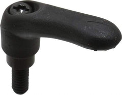 Gibraltar - 1/4-20, 0.39" Hub Diam, Thermoplastic Elastomer Adjustable Clamping Handle - 0.59" Stud Length - Benchmark Tooling