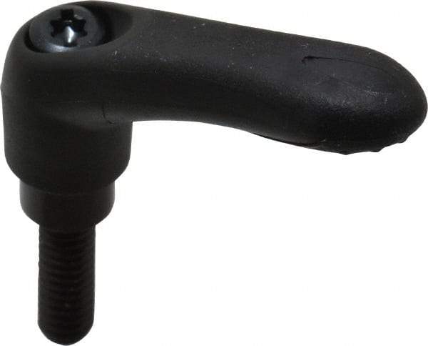 Gibraltar - 1/4-20, 0.39" Hub Diam, Thermoplastic Elastomer Adjustable Clamping Handle - 0.78" Stud Length - Benchmark Tooling