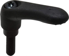 Gibraltar - 1/4-20, 0.39" Hub Diam, Thermoplastic Elastomer Adjustable Clamping Handle - 0.78" Stud Length - Benchmark Tooling