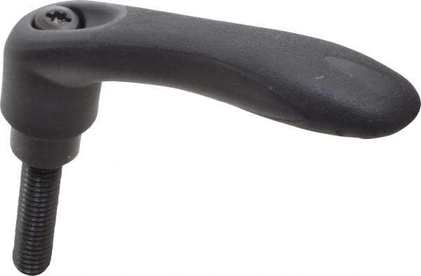 Gibraltar - 3/8-16, 0.63" Hub Diam, Thermoplastic Elastomer Adjustable Clamping Handle - 1.57" Stud Length - Benchmark Tooling