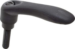 Gibraltar - 3/8-16, 0.63" Hub Diam, Thermoplastic Elastomer Adjustable Clamping Handle - 1.57" Stud Length - Benchmark Tooling