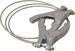 Hubbell Workplace - 19 AWG, 5 Ft., Hand Clamp, Grounding Cable with Clamps - Noninsulated, Includes 2 Hand Clamps - Benchmark Tooling