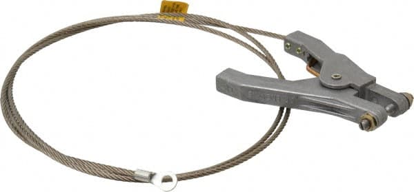 Hubbell Workplace - 19 AWG, 5 Ft., Hand Clamp, Terminal, Grounding Cable with Clamps - Noninsulated - Benchmark Tooling