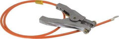 Hubbell Workplace - 19 AWG, 3 Ft., Hand Clamp, Terminal, Grounding Cable with Clamps - Orange - Benchmark Tooling