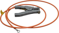 Hubbell Workplace - 19 AWG, 5 Ft., Hand Clamp, Terminal, Grounding Cable with Clamps - Orange - Benchmark Tooling