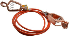 Hubbell Workplace - 19 AWG, 5 Ft., Alligator Clip, Grounding Cable with Clamps - Orange, Includes 2 Alligator Clips, Federal Specification A-A-59466-010 - Benchmark Tooling