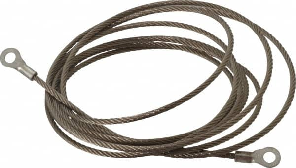 Hubbell Workplace - 19 AWG, 10 Ft., Terminal, Grounding Cable with Clamps - Noninsulated, Includes (2) 1/4 Inch Terminals - Benchmark Tooling