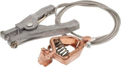 Hubbell Workplace - 19 AWG, 5 Ft., Alligator Clip, Hand Clamp, Grounding Cable with Clamps - Noninsulated, Federal Specification A-A-59466-010 - Benchmark Tooling