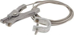 Hubbell Workplace - 19 AWG, 10 Ft., Alligator Clip, Hand Clamp, Grounding Cable with Clamps - Noninsulated, Federal Specification A-A-59466-010 - Benchmark Tooling