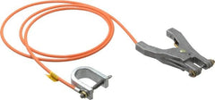 Hubbell Workplace - 19 AWG, 5 Ft., C-Clamp, Hand Clamp, Grounding Cable with Clamps - Orange - Benchmark Tooling