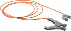 Hubbell Workplace - 19 AWG, 10 Ft., C-Clamp, Hand Clamp, Grounding Cable with Clamps - Orange - Benchmark Tooling