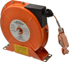 Hubbell Workplace - 1/8 Inch x 50 Ft. Stranded Cable Grounding Reel - Spring Driven Reel - Benchmark Tooling