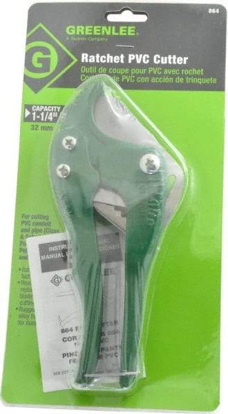 Greenlee - 7" OAL, 1-1/4" Capacity, Conduit Cutter - Benchmark Tooling