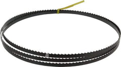 Starrett - 4 TPI, 7' 9-1/2" Long x 3/8" Wide x 0.025" Thick, Welded Band Saw Blade - Carbon Steel, Toothed Edge, Raker Tooth Set, Flexible Back, Contour Cutting - Benchmark Tooling