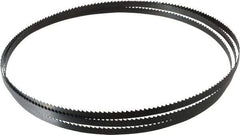 Starrett - 6 TPI, 7' 9-1/2" Long x 3/8" Wide x 0.025" Thick, Welded Band Saw Blade - Carbon Steel, Toothed Edge, Raker Tooth Set, Flexible Back, Contour Cutting - Benchmark Tooling