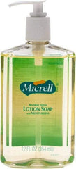 MICRELL - 12 oz Pump Bottle Liquid Soap - Antibacterial, Amber, Light Fragrance Scent - Benchmark Tooling