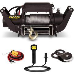 Automotive Winches; Winch Type: Utility; Winch Gear Type: Planetary; Winch Gear Ratio: 216:1; Cable Length (Feet): 85.000; Pull Capacity: 10000 lb; Cable Length: 85.000; Cable Diameter: .375 in; Overall Length: 21.90; Overall Depth: 10.5 in; Overall Heigh