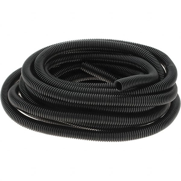 Value Collection - 25' Long, Flexible Wire Loom Conduit - Plastic, 5/8" ID - Benchmark Tooling