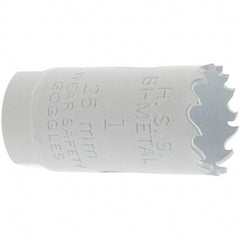 Value Collection - 1" Diam, 1-1/2" Cutting Depth, Hole Saw - Bi-Metal Saw, Toothed Edge - Benchmark Tooling