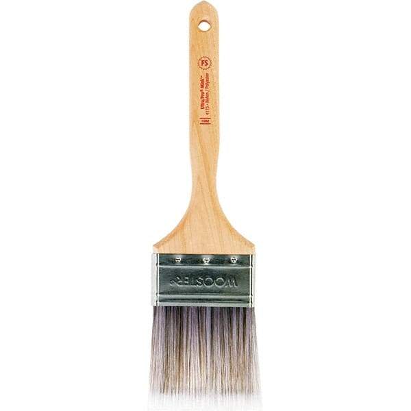 Wooster Brush - 3" Flat Nylon/Polyester Sash Brush - 3-3/16" Bristle Length, 7.88" Maple Fluted Handle - Benchmark Tooling