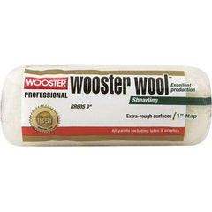 Wooster Brush - 1" Nap, 9" Wide Paint Roller - Rough Texture, Lambswool - Benchmark Tooling
