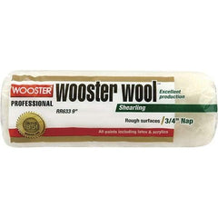 Wooster Brush - 3/4" Nap, 9" Wide Paint Roller - Rough Texture, Lambswool - Benchmark Tooling