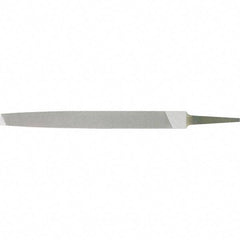 Stanley - 8" Long, Bastard Cut, Flat American-Pattern File - Single Cut, 1/4" Overall Thickness - Benchmark Tooling