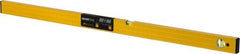 Smart Tool - 48" Long 2 Vial Box Beam Level - Aluminum, Yellow, 1 Level & 1 Plumb Vials - Benchmark Tooling