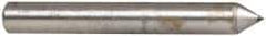 Made in USA - 1" Long x 1/8" Shank Diam Single Point Diamond Dresser - 60° Included Angle - Benchmark Tooling