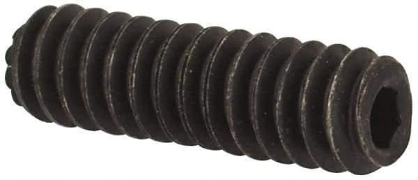 Value Collection - #4-40 UNC, 3/8" OAL, Knurled Cup Point Set Screw - Grade 8 Alloy Steel, 0.05" Key - Benchmark Tooling