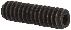 Value Collection - #4-40 UNC, 3/8" OAL, Knurled Cup Point Set Screw - Grade 8 Alloy Steel, 0.05" Key - Benchmark Tooling