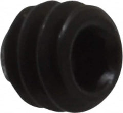 Value Collection - #6-32 UNC, 1/8" OAL, Knurled Cup Point Set Screw - Grade 8 Alloy Steel, 1/16" Key - Benchmark Tooling