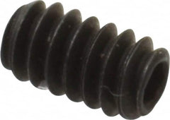 Value Collection - #6-32 UNC, 1/4" OAL, Knurled Cup Point Set Screw - Grade 8 Alloy Steel, 1/16" Key - Benchmark Tooling