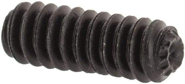 Value Collection - #6-32 UNC, 3/8" OAL, Knurled Cup Point Set Screw - Grade 8 Alloy Steel, 1/16" Key - Benchmark Tooling