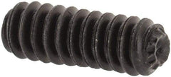 Value Collection - #6-32 UNC, 3/8" OAL, Knurled Cup Point Set Screw - Grade 8 Alloy Steel, 1/16" Key - Benchmark Tooling