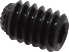 Value Collection - #8-32 UNC, 1/4" OAL, Knurled Cup Point Set Screw - Grade 8 Alloy Steel, 5/64" Key - Benchmark Tooling