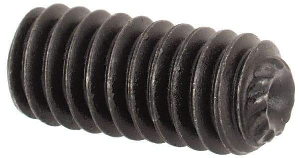 Value Collection - #8-32 UNC, 3/8" OAL, Knurled Cup Point Set Screw - Grade 8 Alloy Steel, 5/64" Key - Benchmark Tooling