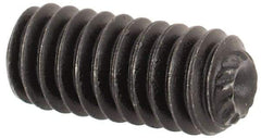 Value Collection - #8-32 UNC, 3/8" OAL, Knurled Cup Point Set Screw - Grade 8 Alloy Steel, 5/64" Key - Benchmark Tooling
