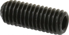 Value Collection - #10-32 UNF, 1/2" OAL, Knurled Cup Point Set Screw - Grade 8 Alloy Steel, 3/32" Key - Benchmark Tooling
