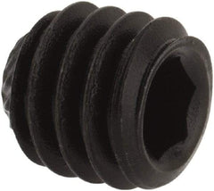 Value Collection - 5/16-18 UNC, 5/16" OAL, Knurled Cup Point Set Screw - Grade 8 Alloy Steel, 5/32" Key - Benchmark Tooling