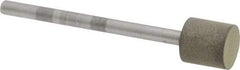 Made in USA - 3/8" Head Diam x 3/8" Head Thickness Diamond (Abrasive) Grinding Pin - 1/8" Shank Diam x 1-5/8" Shank Length, Very Fine Grade, 150 Grit - Benchmark Tooling