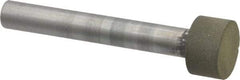 Made in USA - 1/2" Head Diam x 1/4" Head Thickness Diamond (Abrasive) Grinding Pin - 1/4" Shank Diam x 1-3/4" Shank Length, Very Fine Grade, 150 Grit - Benchmark Tooling